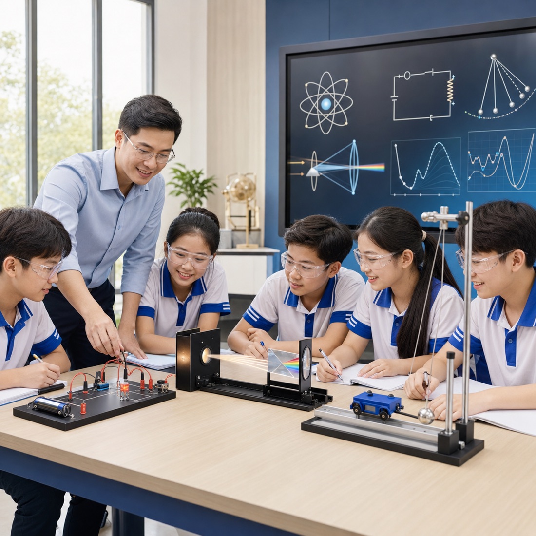 Lớp Vật lý – thí nghiệm thực hành tại Á Đông