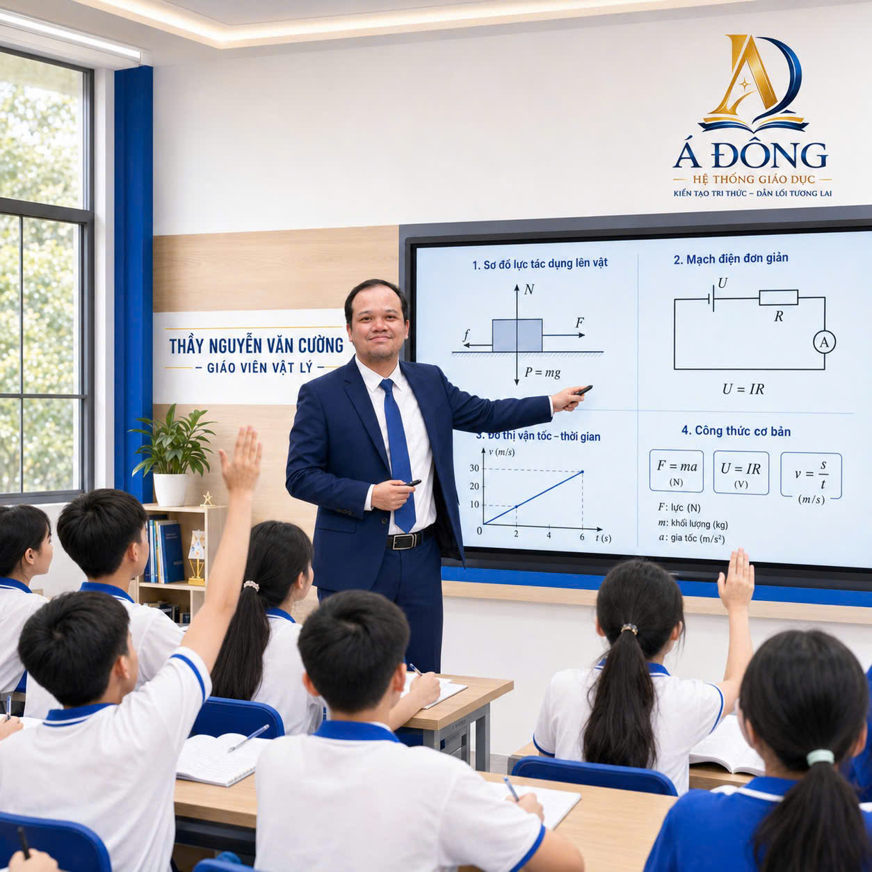 Thầy Nguyễn Văn Cường giảng dạy môn Vật lý tại Hệ Thống Giáo Dục Á Đông